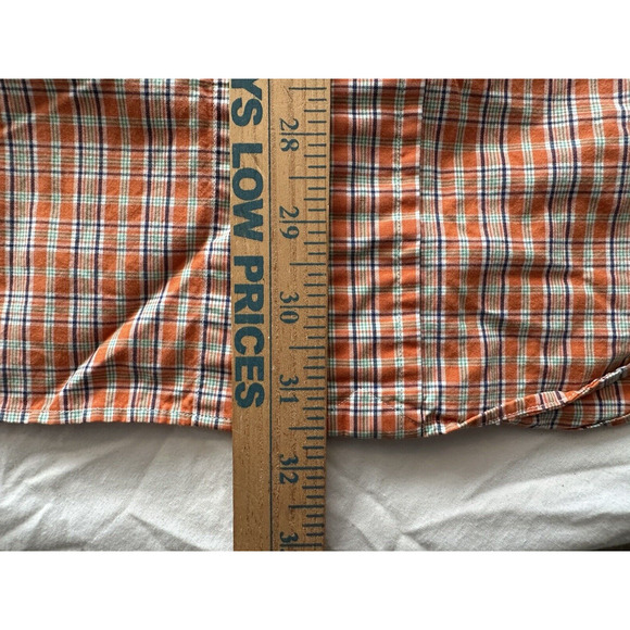Ralph Lauren Classic Fit Button XL Plaid Orange/Blue/Green Navy Pony Long Sleeve - Picture 7 of 11